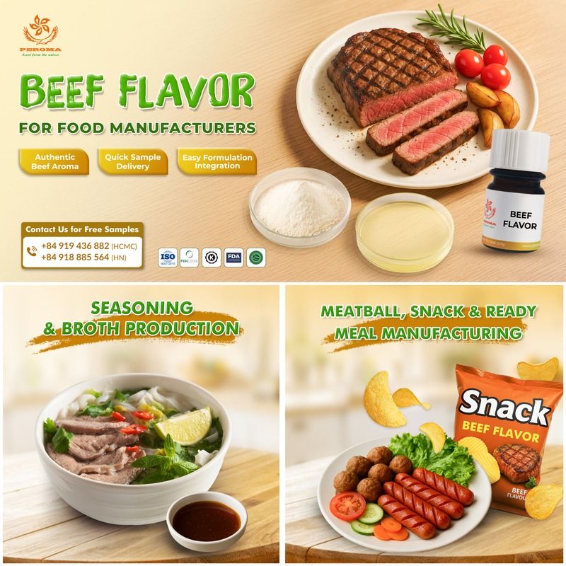 PEROMA Beef Flavor offers versatile applications and practical benefits for food manufacturers