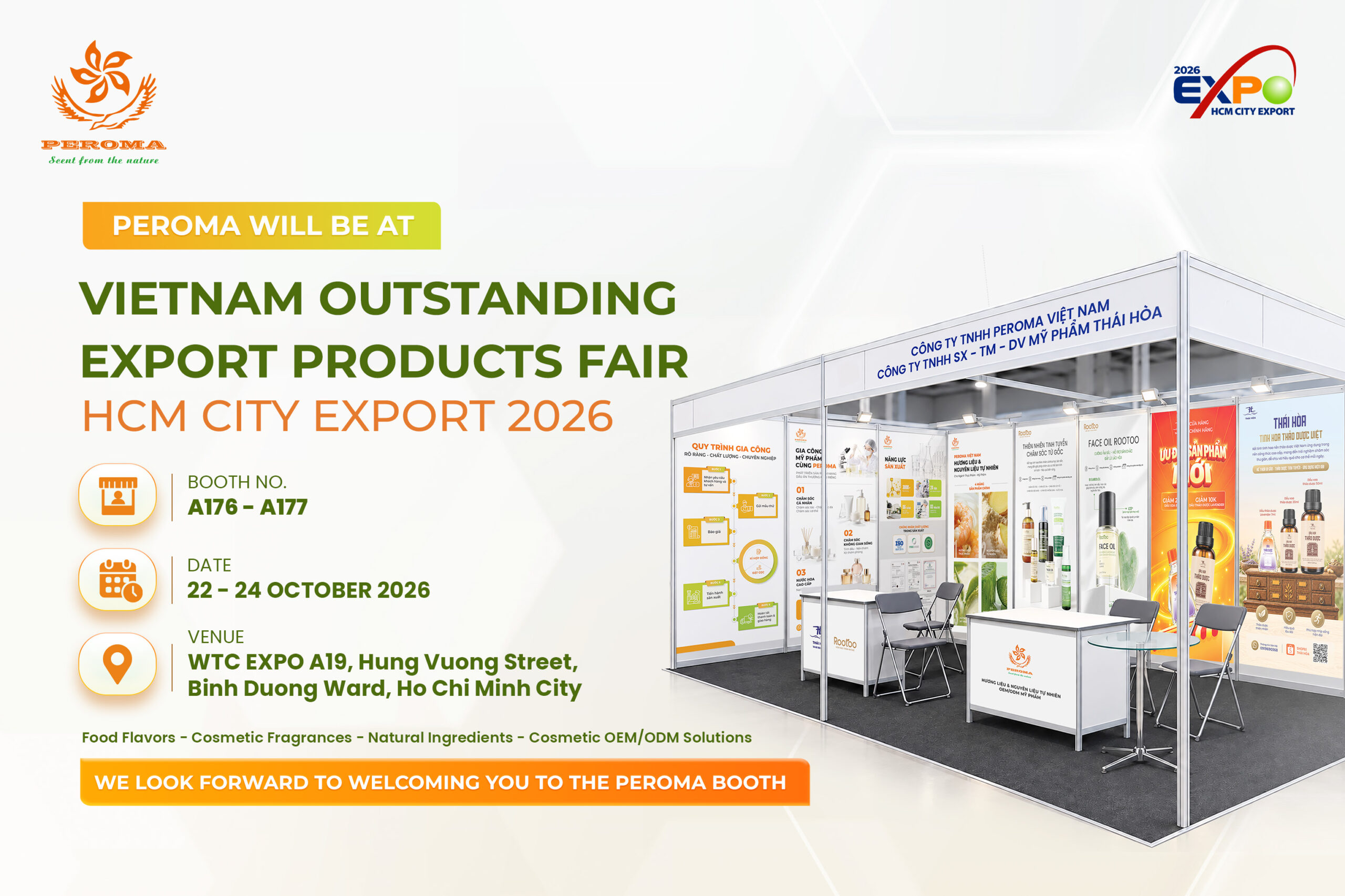 PEROMA at HCM CITY EXPORT 2026 - Booth A176 - 177