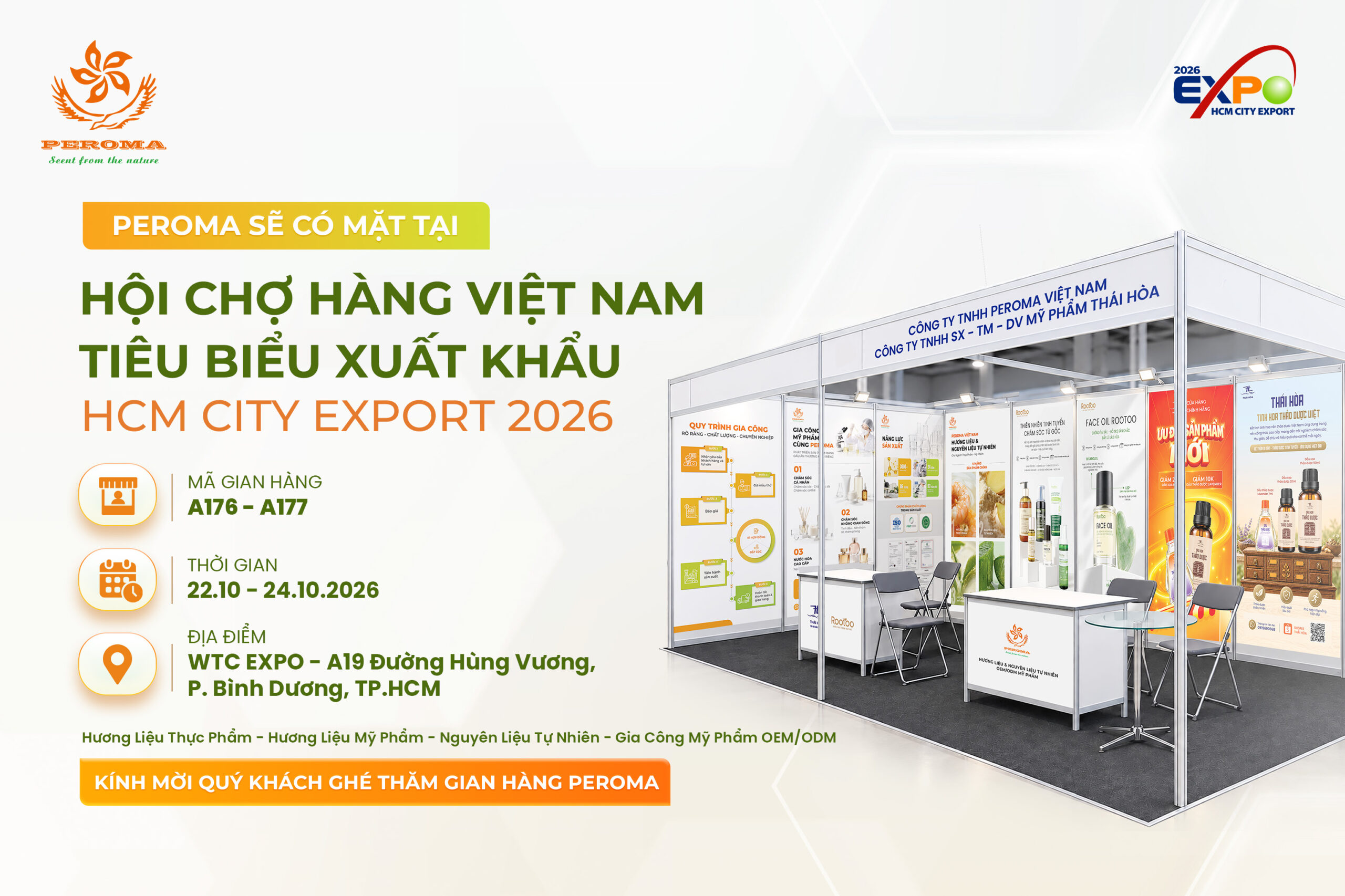 PEROMA Tham Gia Hội Chợ Hàng Việt Nam Tiêu Biểu Xuất Khẩu – HCM CITY EXPORT 2026